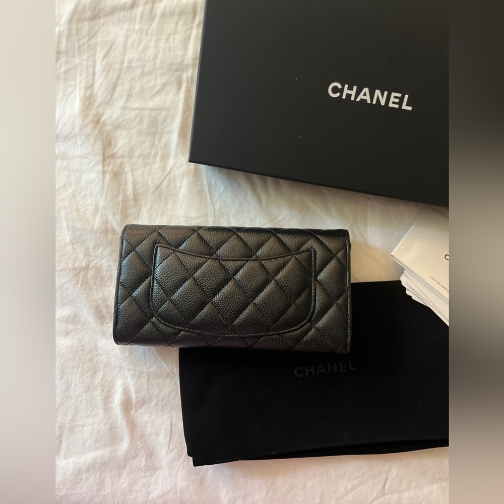 CHANEL Caviar Skin Matelasse Flap Long Wallet 30 Series Classic Flap - Picture 2 of 5